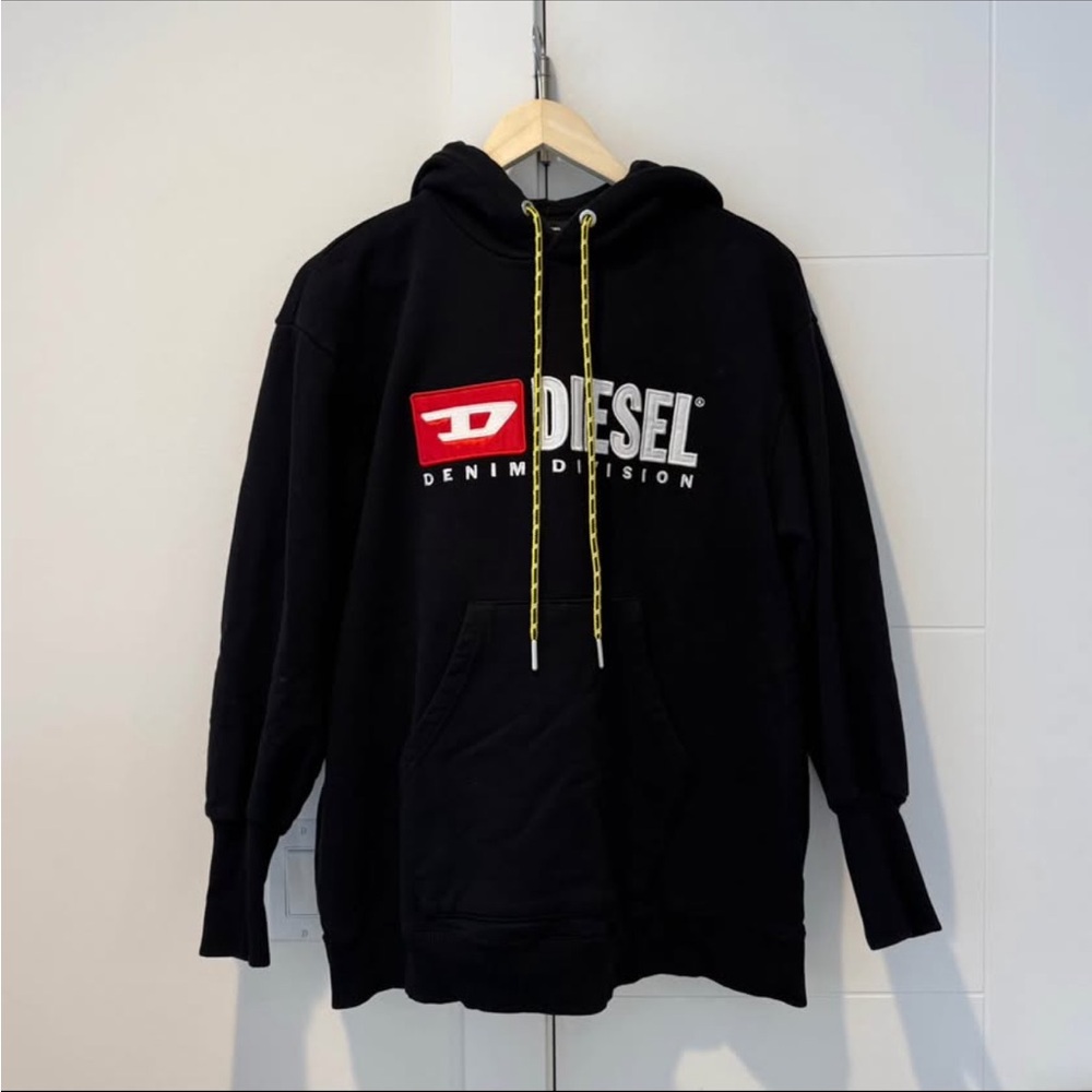 Diesel black oversized hoodie